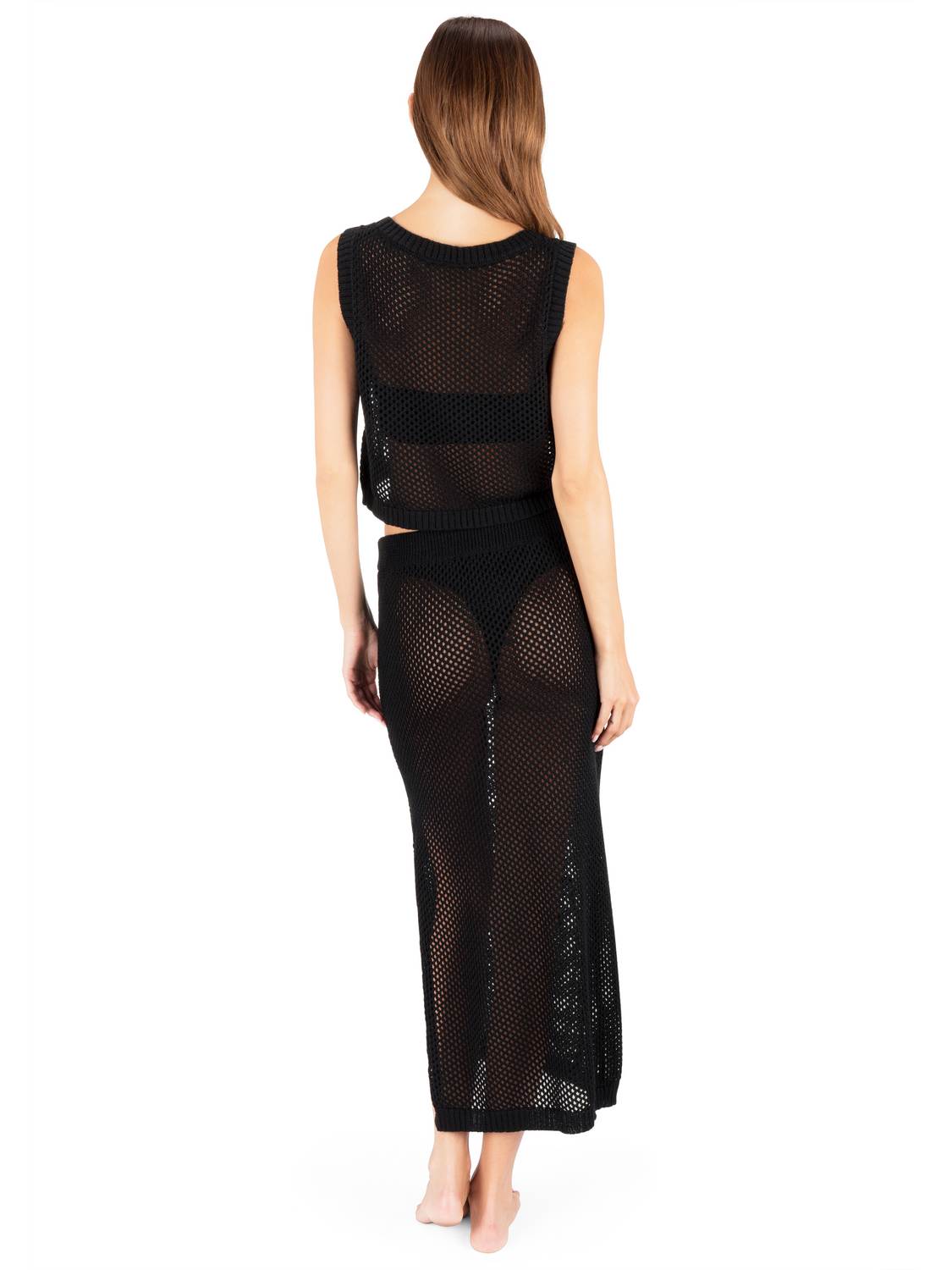 Embroidered Crochet Jacquard Tank