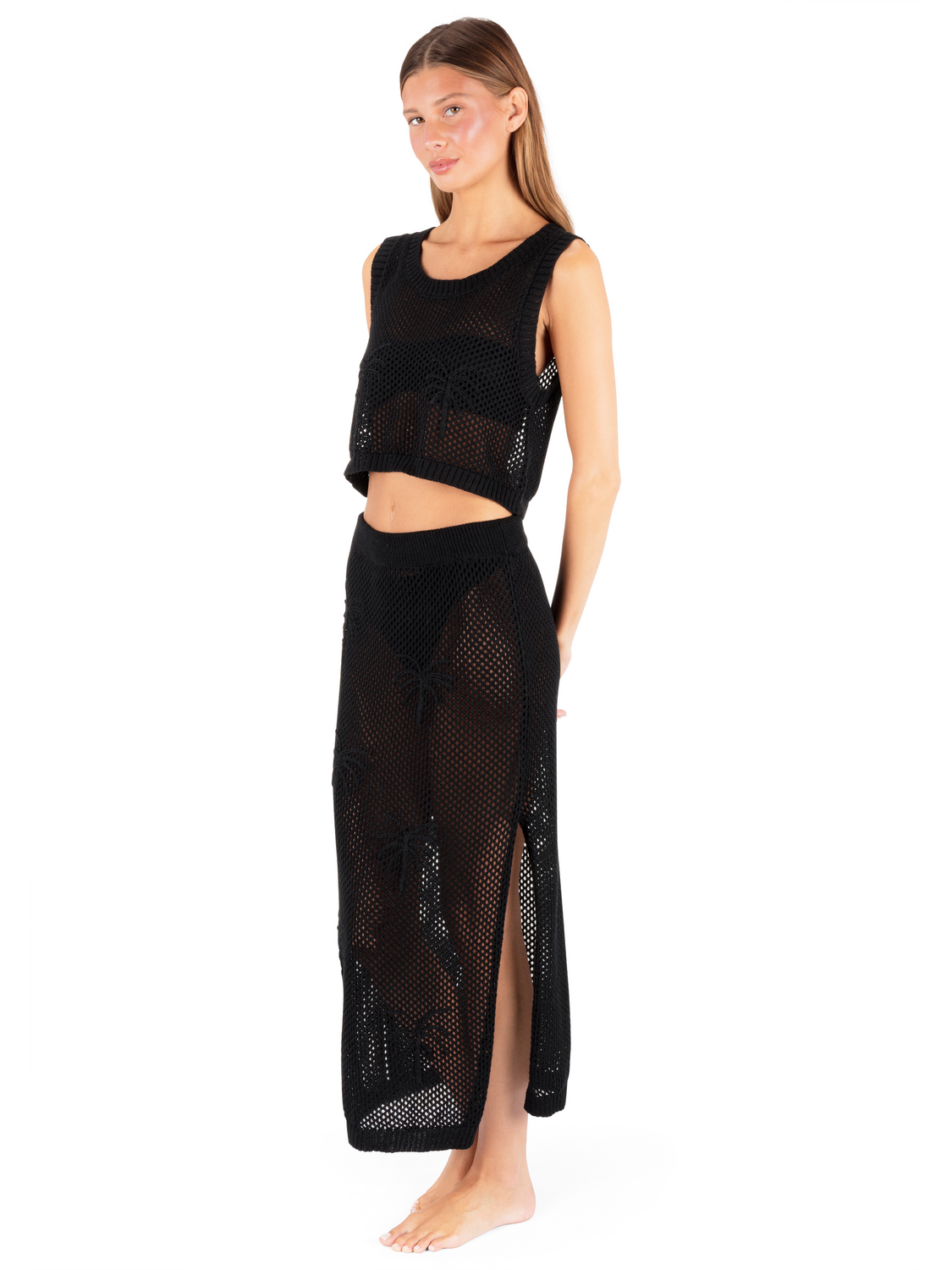 Embroidered Crochet Skirt
