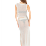 Embroidered Crochet Jacquard Tank