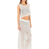 Embroidered Crochet Jacquard Tank