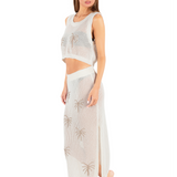 Embroidered Crochet Skirt