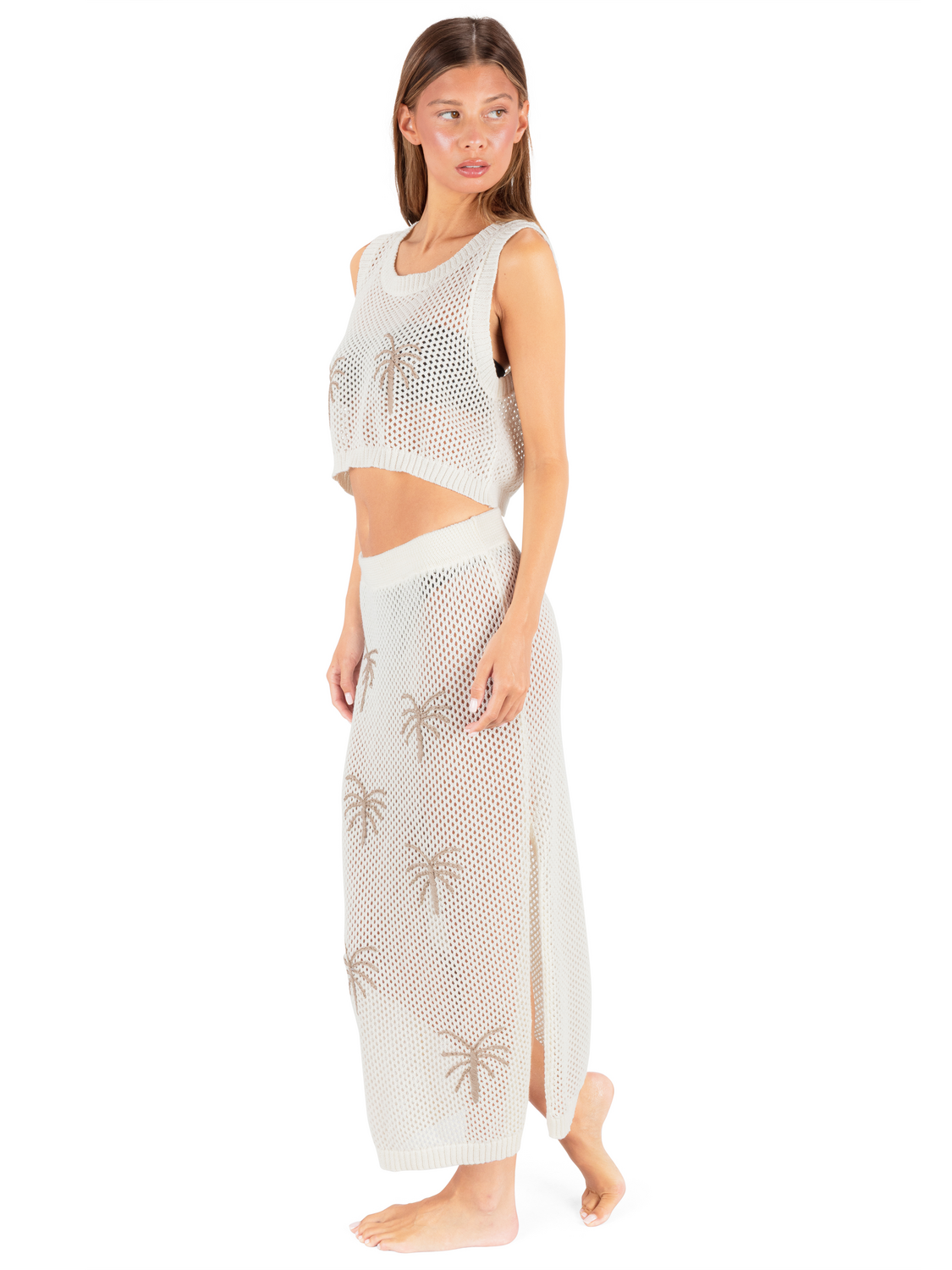 Embroidered Crochet Skirt