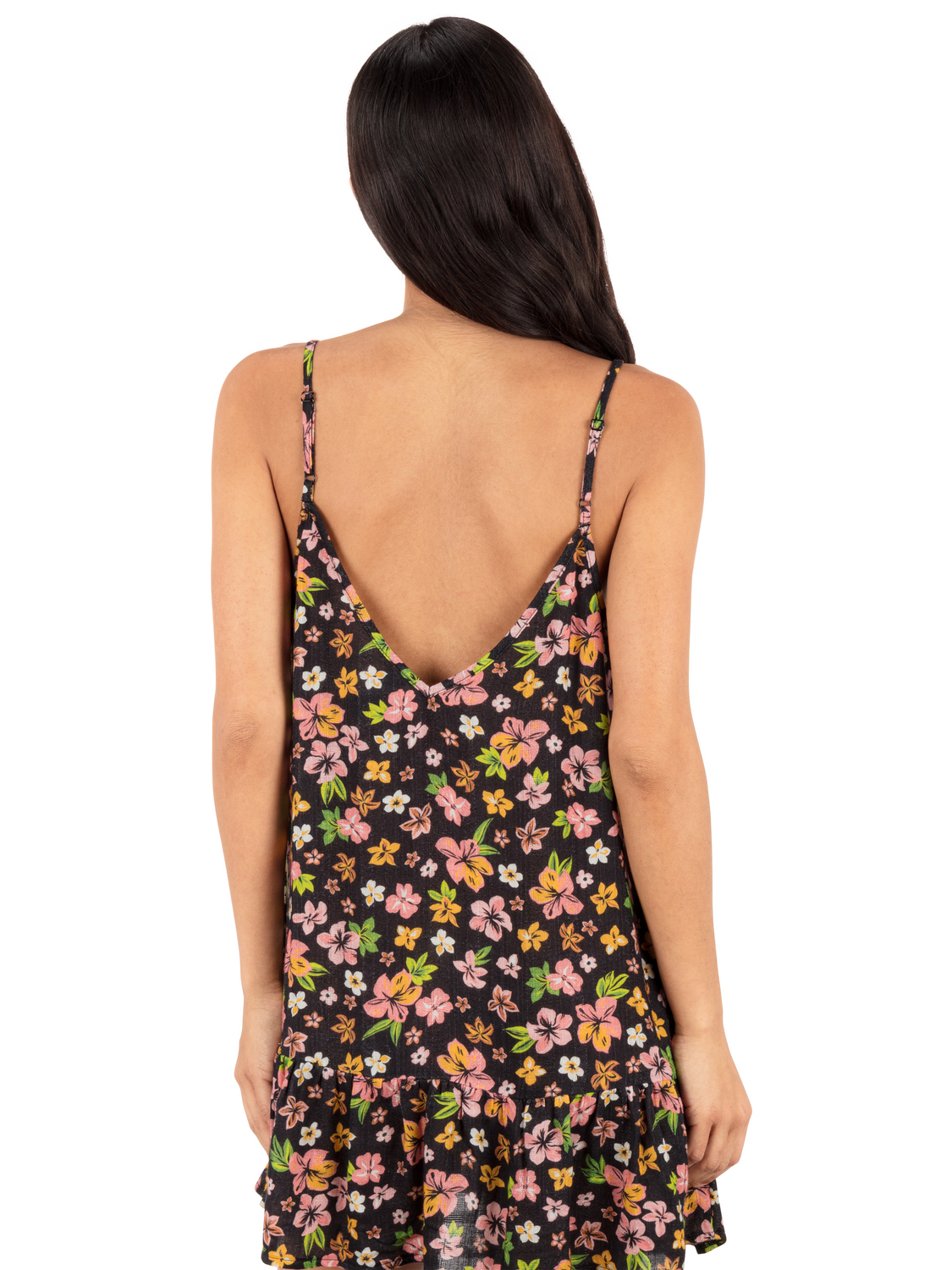 Hibiscus Dream V Neck Mini Dress