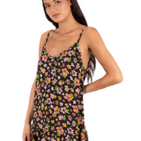 Hibiscus Dream V Neck Mini Dress