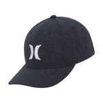 Black cap with a logo on a white background