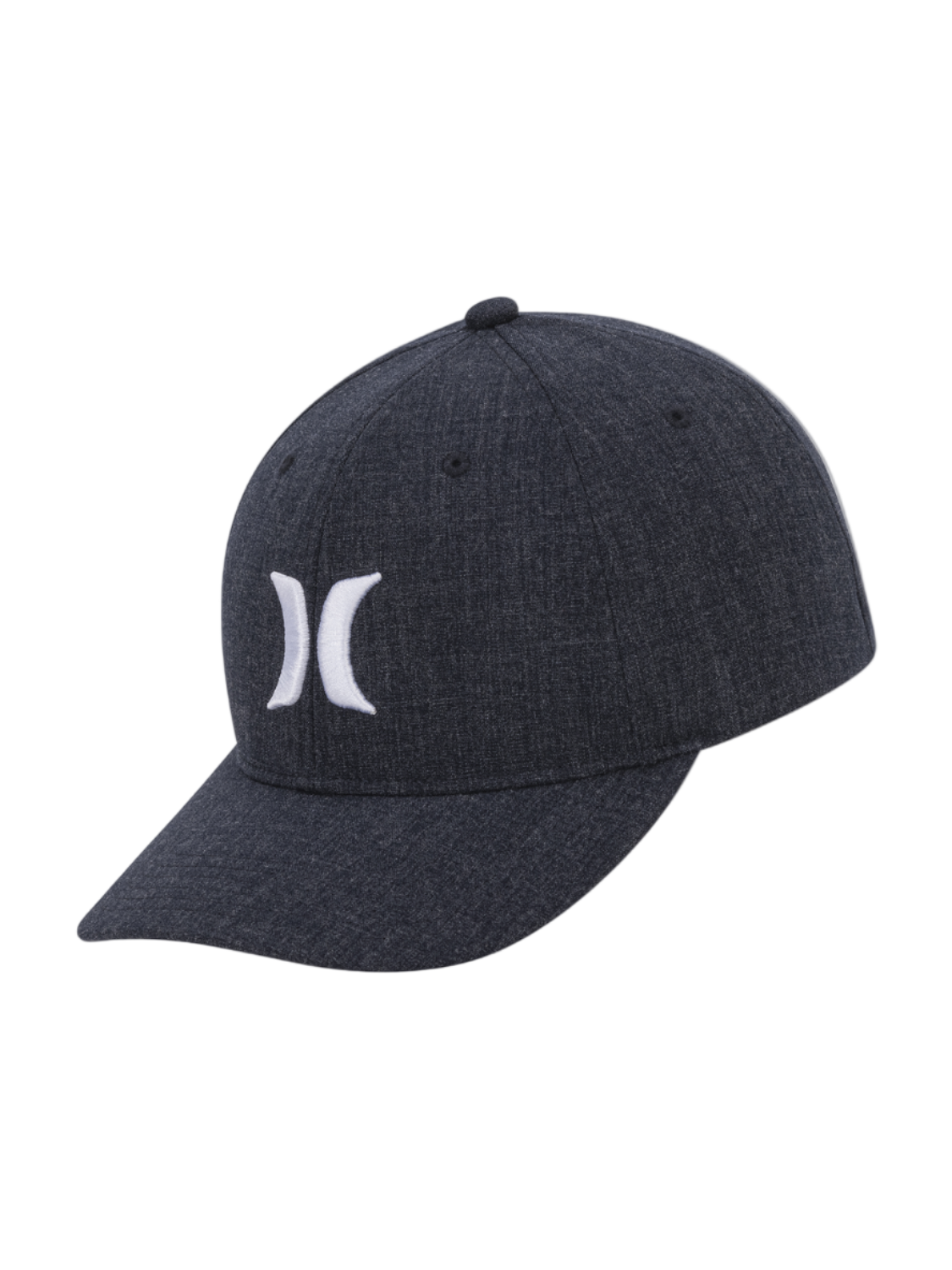 Black cap with a logo on a white background