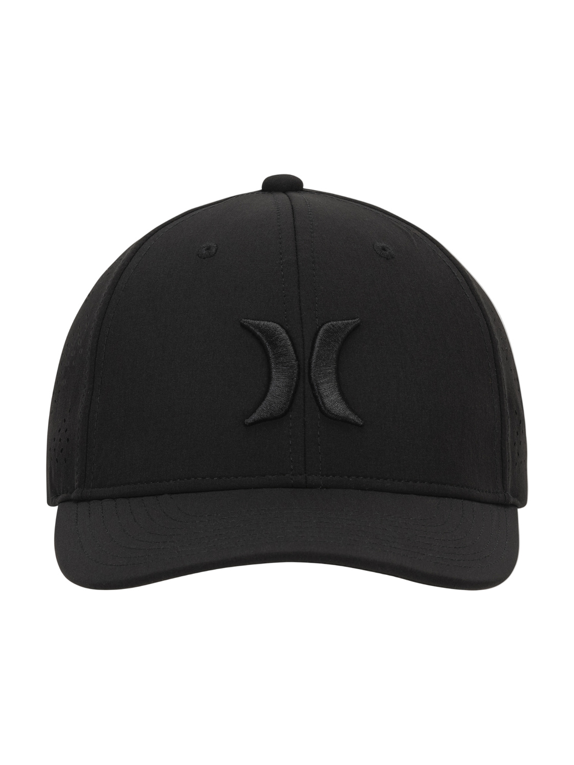 Black cap with Hurley logo on a white background