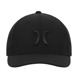 Black cap with Hurley logo on a white background