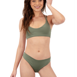 Max Solid Mid Rise Cheeky Bikini Bottom