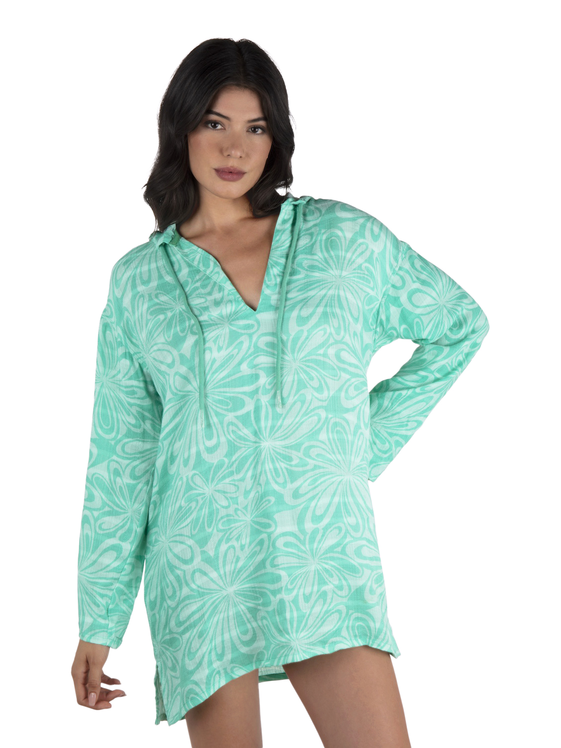 Daisy Burst Hooded Coverup