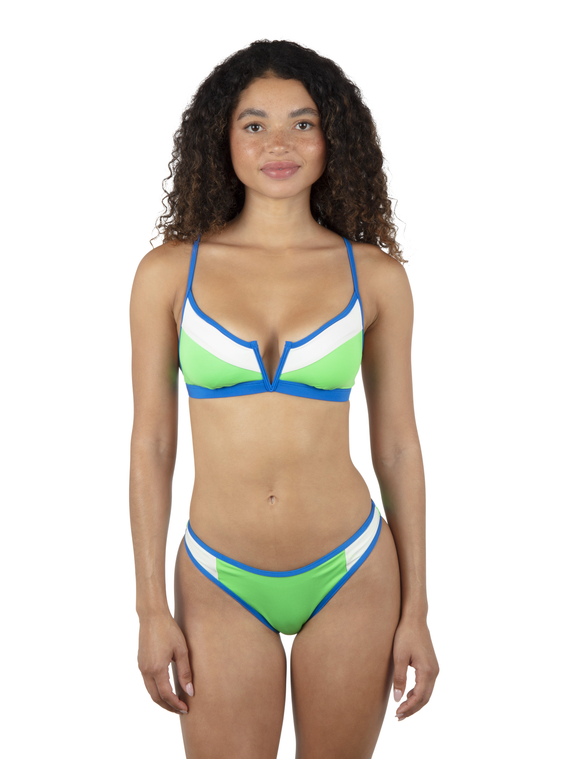 Summer Block V Wire Bralette Bikini Top