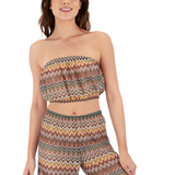 Chevron Knit Tube Bikini Top