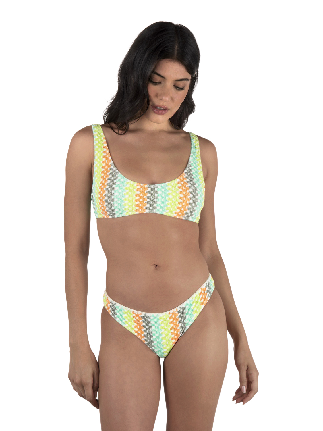 Stripe Crochet Scrunch Moderate Bottom