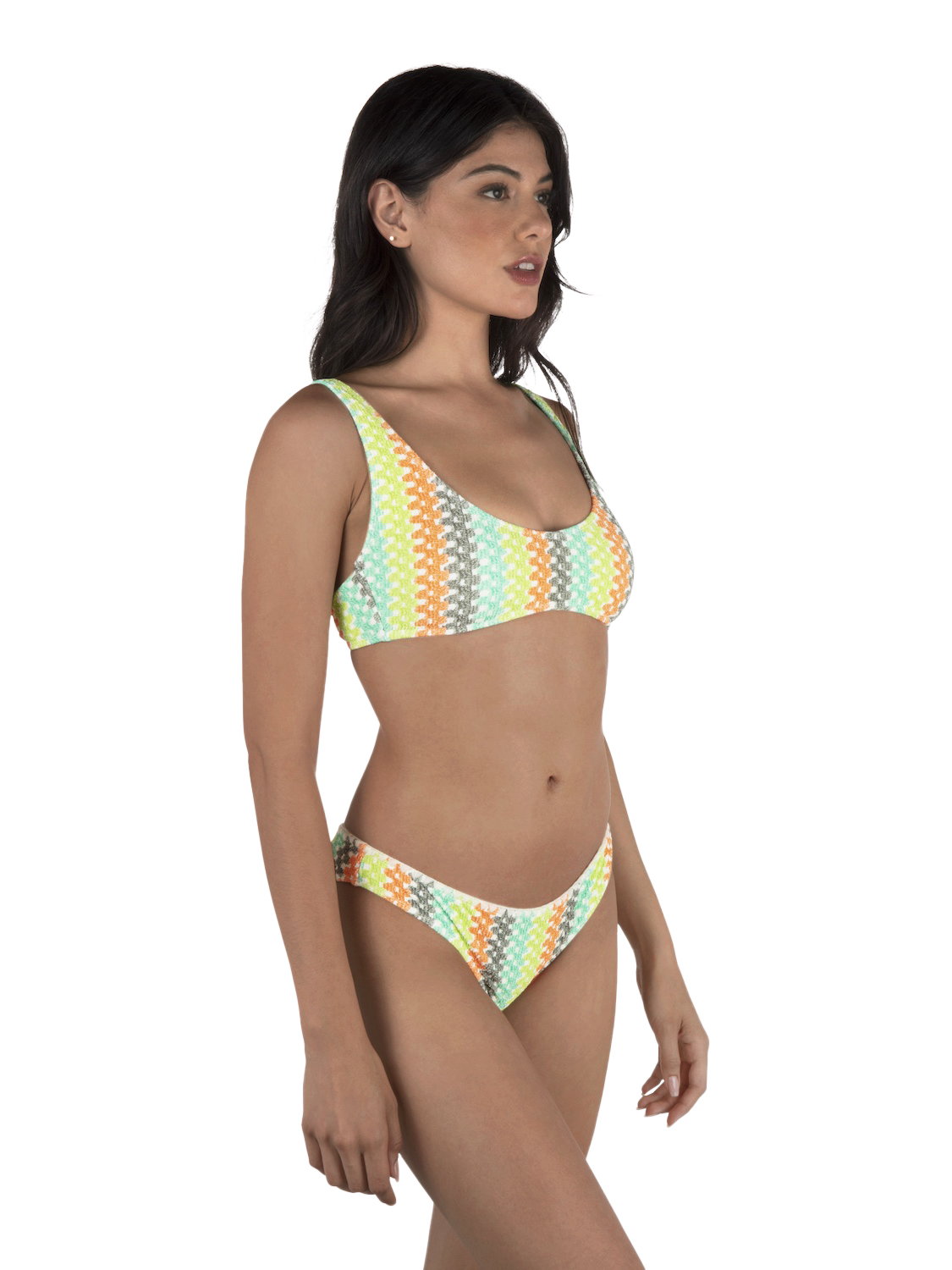 Stripe Crochet Scrunch Moderate Bottom