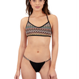 Chevron Knit Cheeky Bikini Bottom