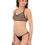 Chevron Knit Cheeky Bikini Bottom