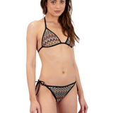 Chevron Knit Fixed Triangle Bikini Top