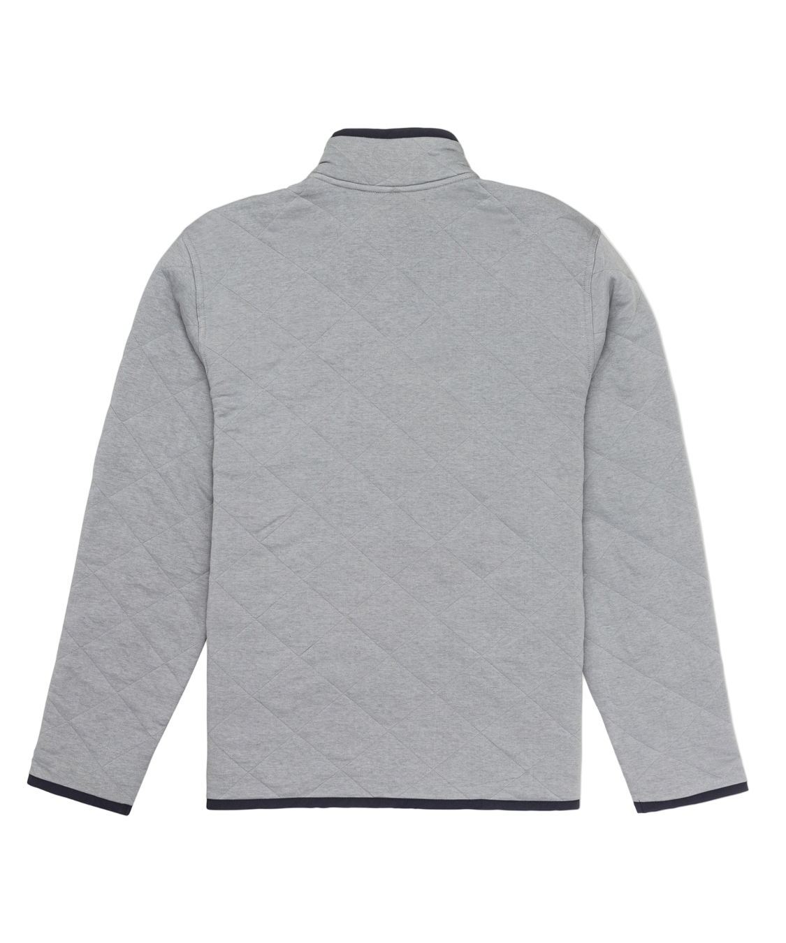 Gray quilted jacket on a white background