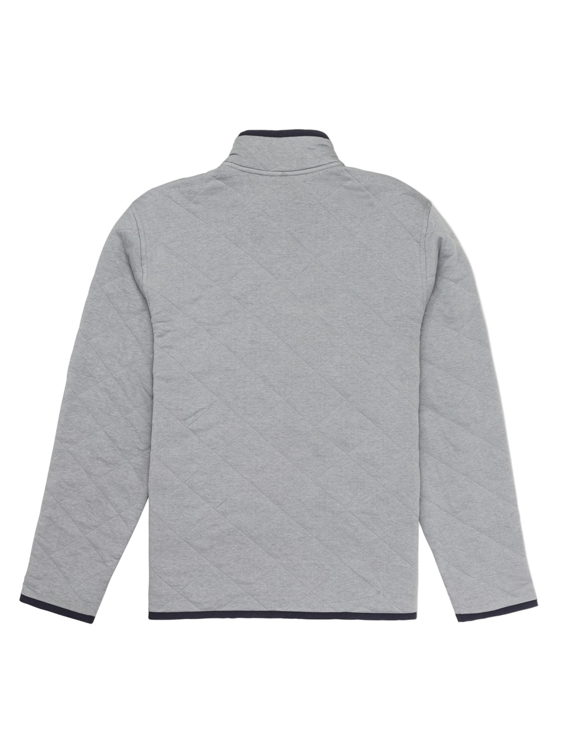 Gray quilted jacket on a white background