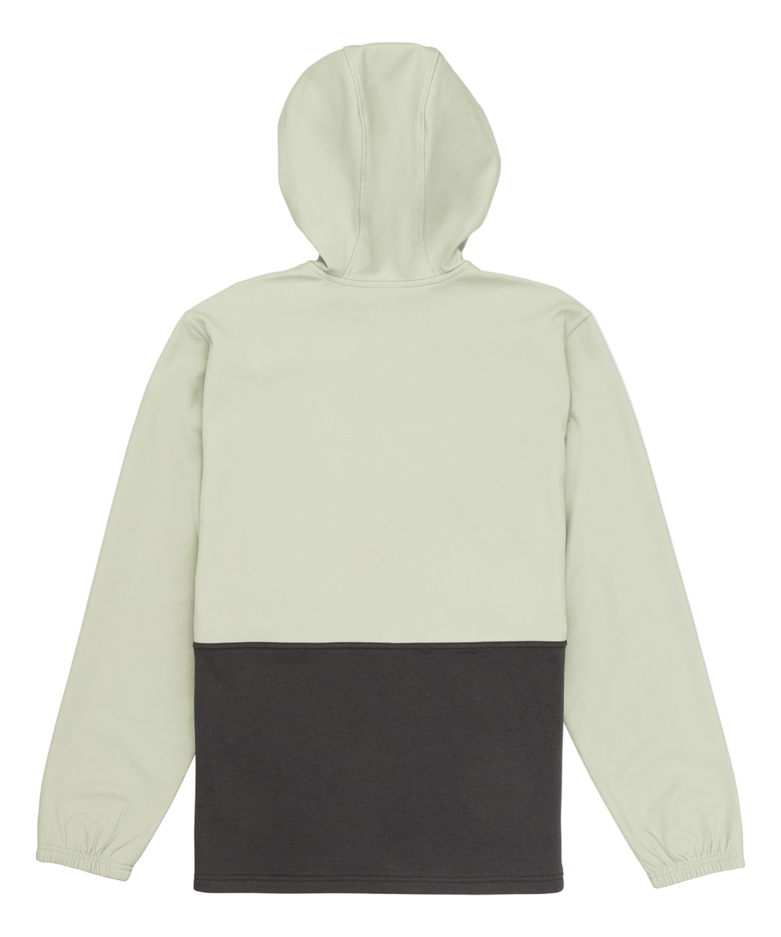 Light green jacket with a black panel on a white background