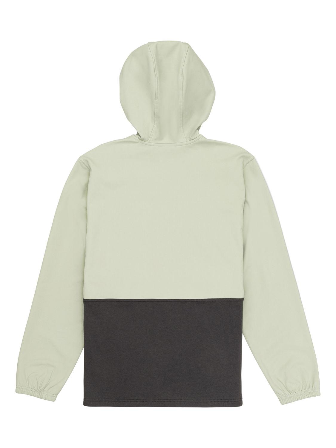 Light green jacket with a black panel on a white background