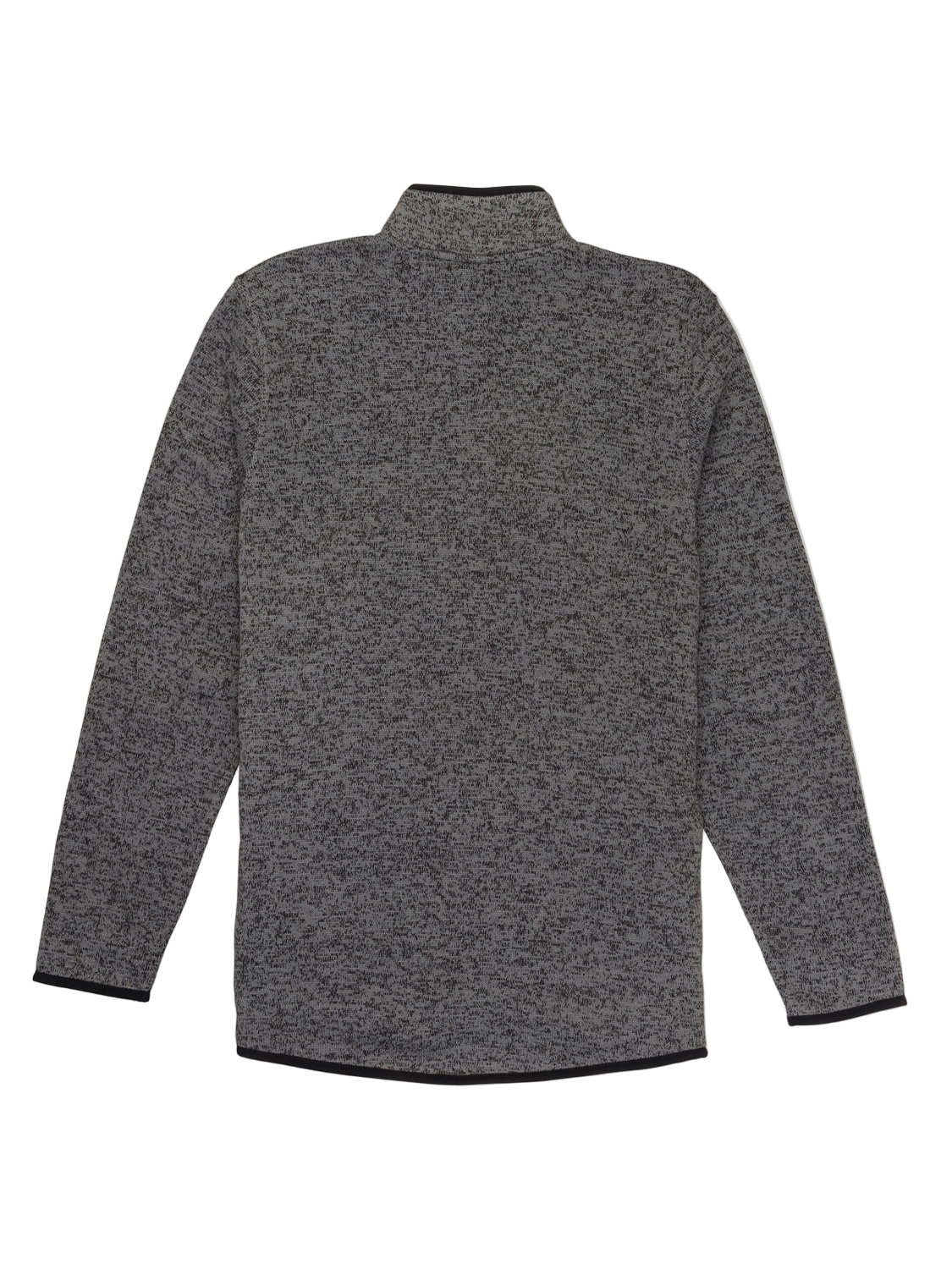 Gray turtleneck sweater on a white background