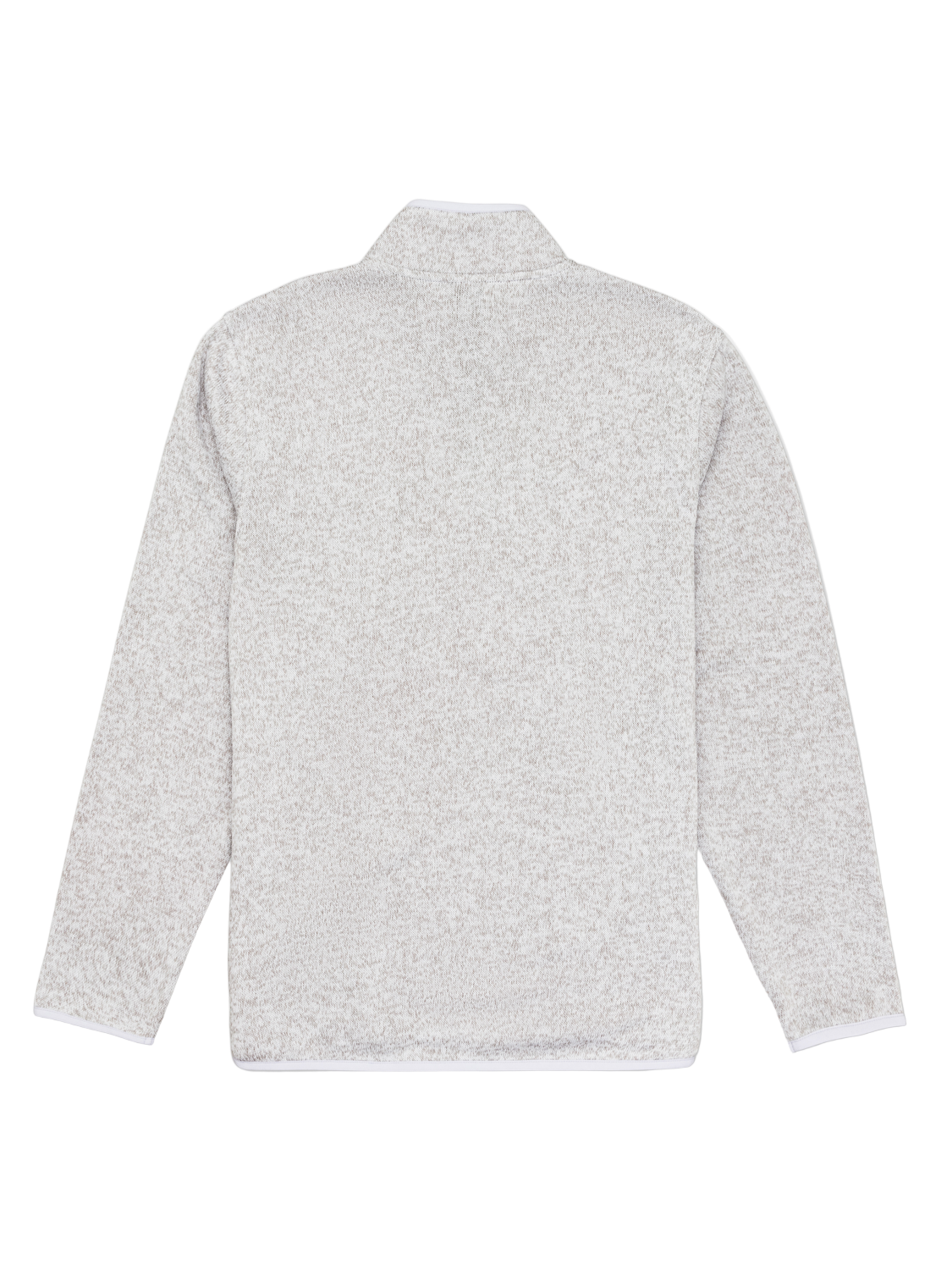 Gray fleece jacket on a white background