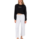 Floreal Long Sleeve Crop T-Shirt