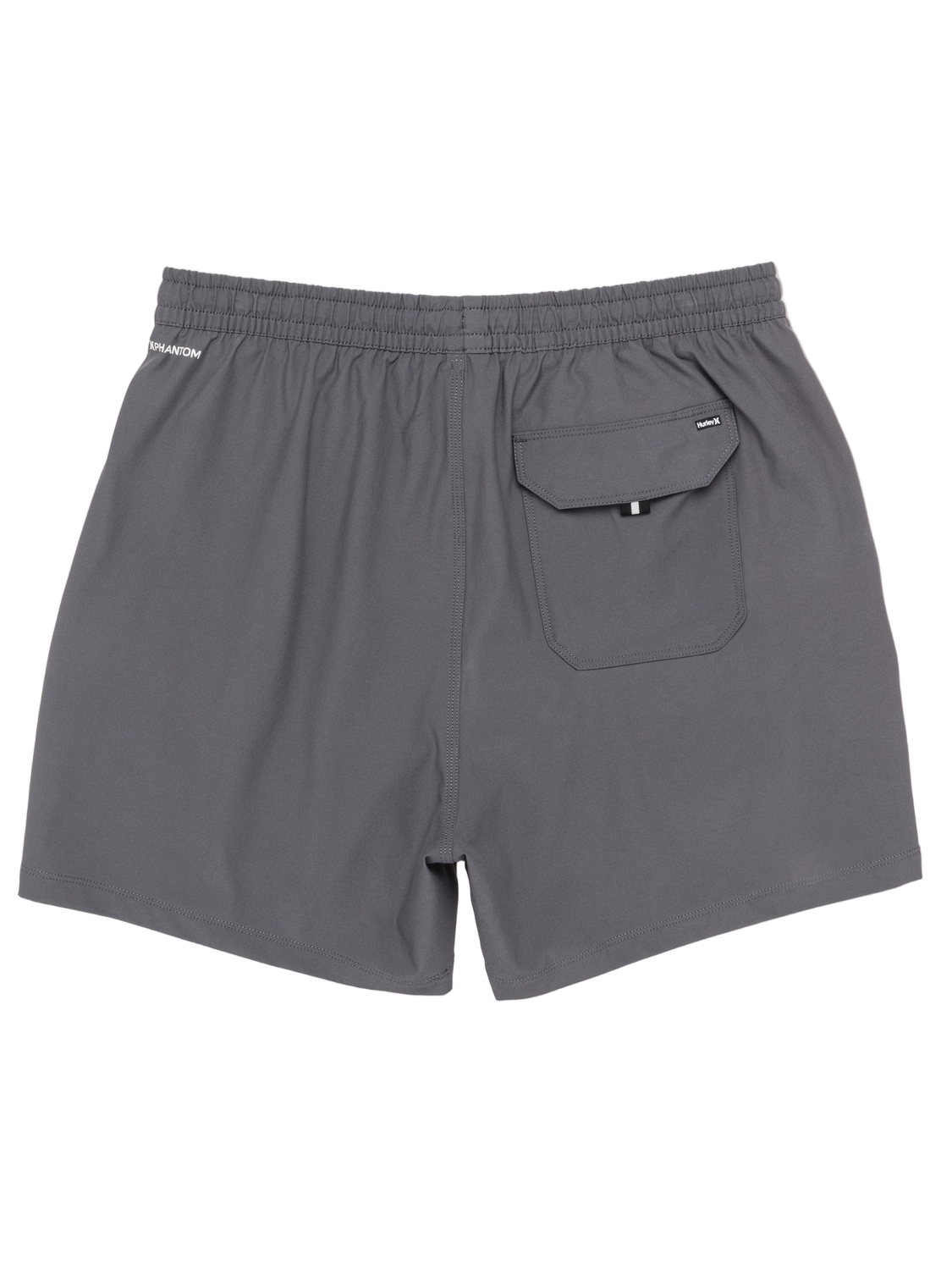 Gray shorts with a pocket on a white background