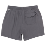 Gray shorts with a pocket on a white background