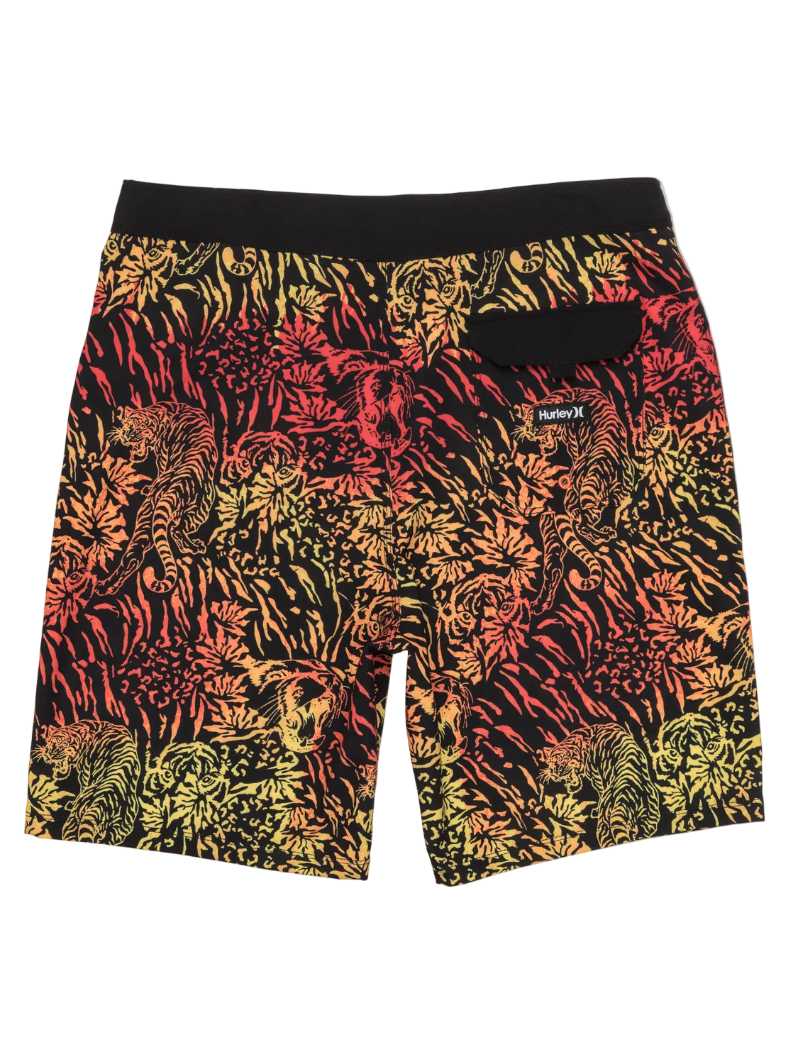 Colorful patterned shorts on a white background