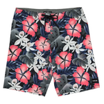 Floral patterned shorts on a white background