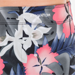 Tropical floral patterned shorts with 'PHANTOM' branding on a white background