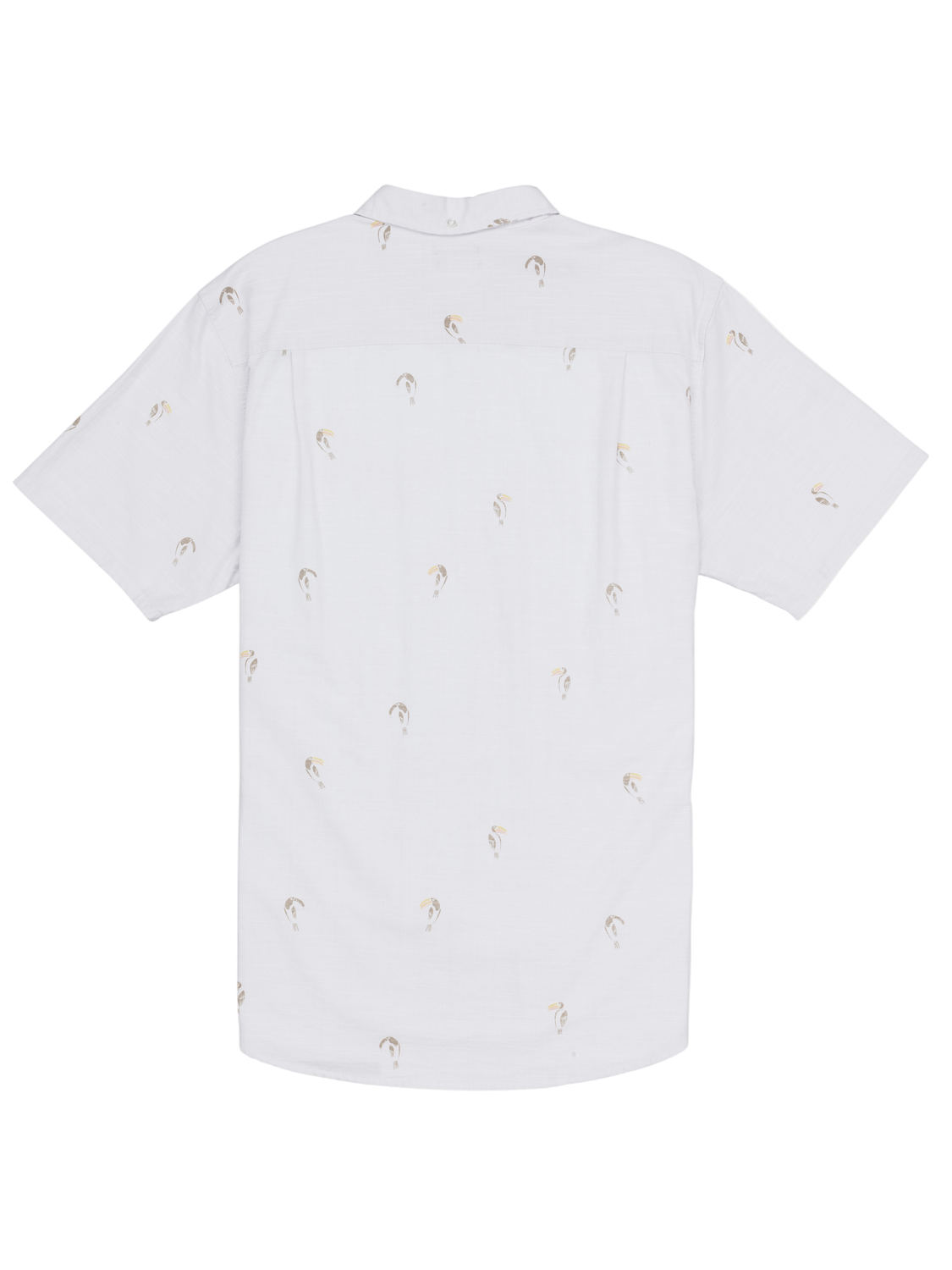 White shirt with pattern on a white background