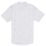 White shirt with pattern on a white background