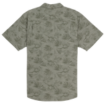 Green patterned shirt on a white background