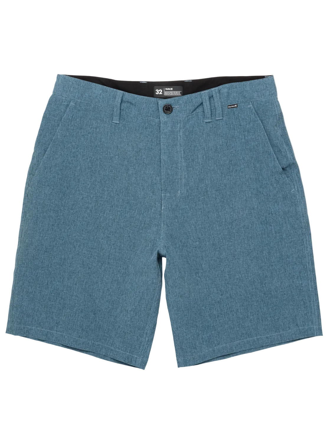 Blue shorts on a white background