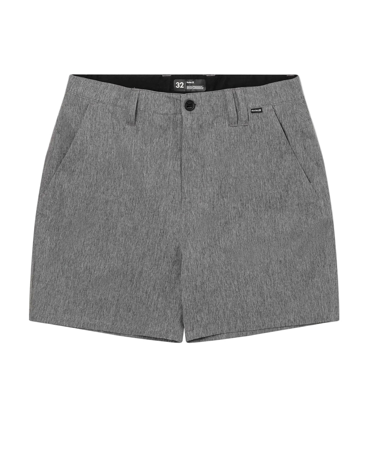 Gray shorts on a white background
