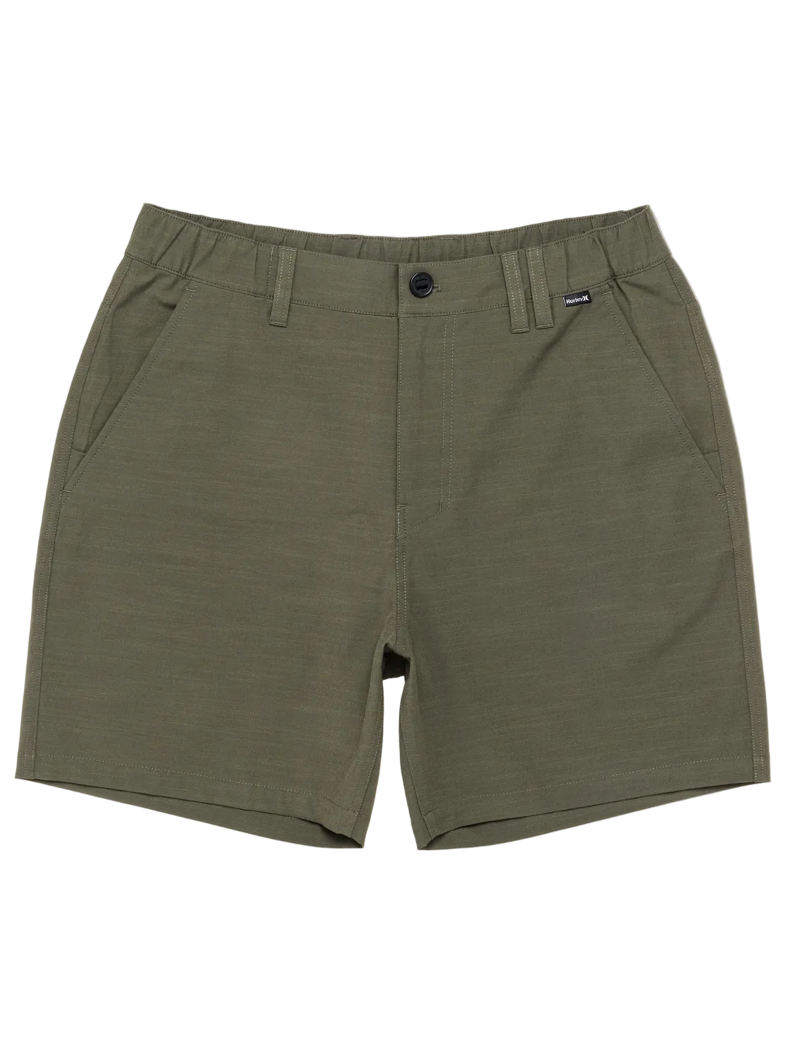 Green shorts on a white background