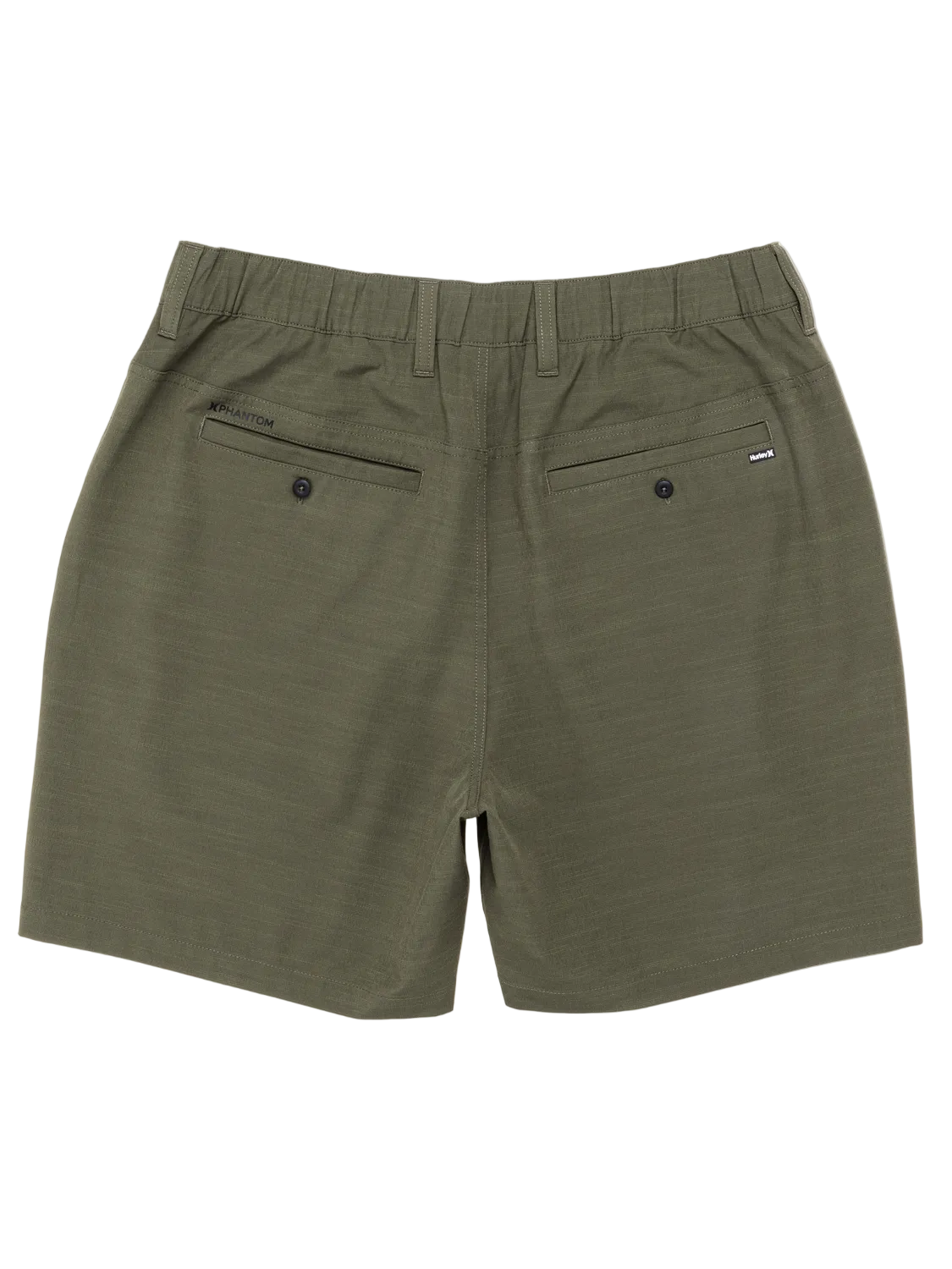 Green shorts on a white background