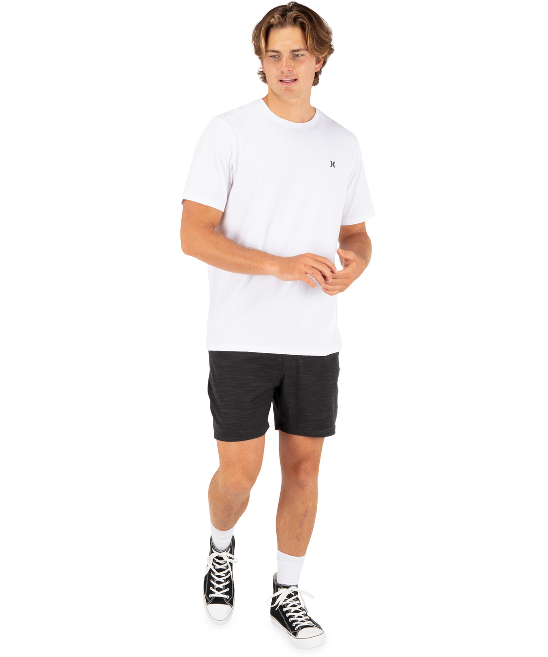 Hurley Phantom Slub Short 18" – Bermuda Stretch 4 Directions Homme, Séchage Rapide & DWR