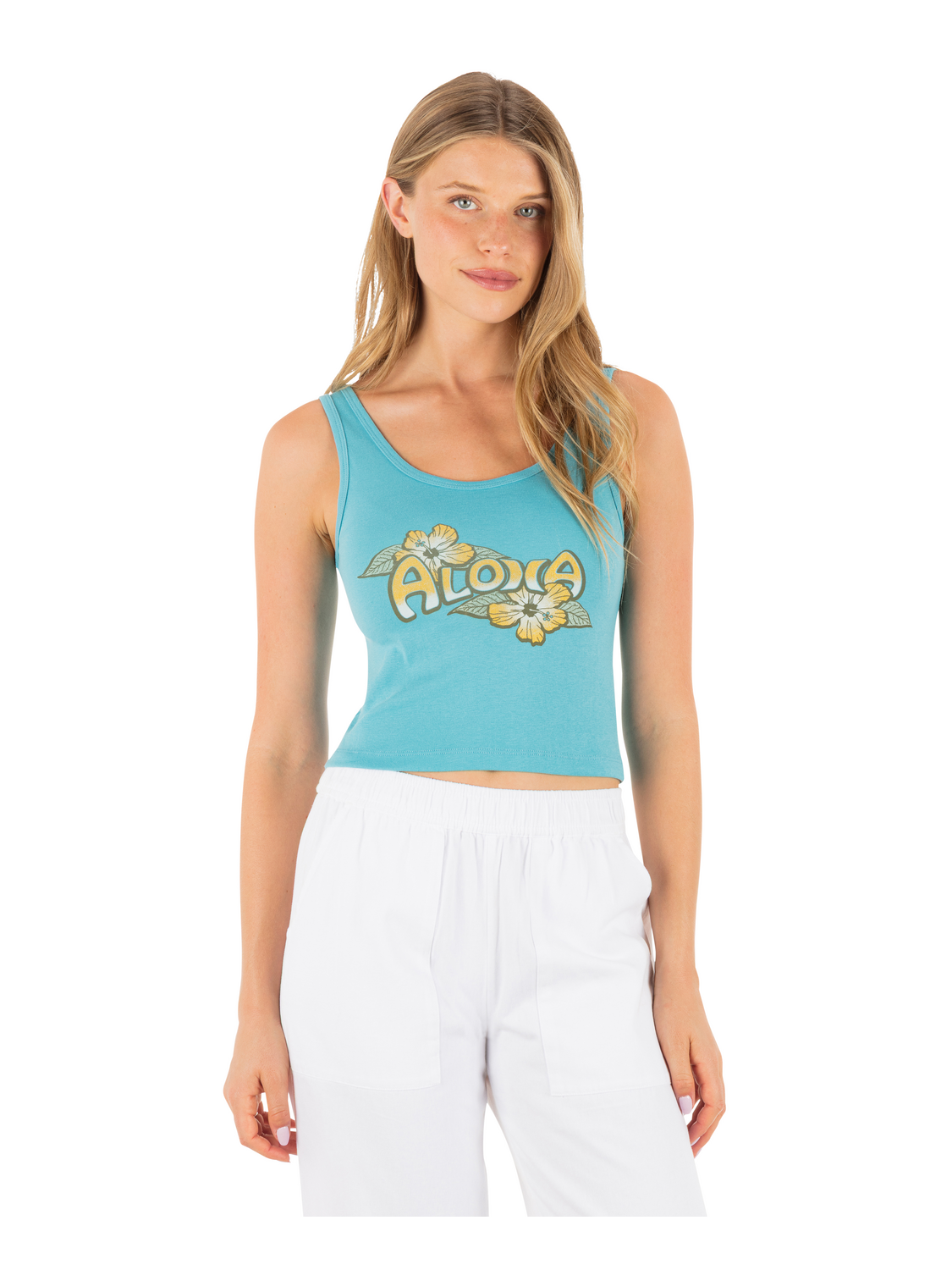 Aloha Scoop Crop Tank