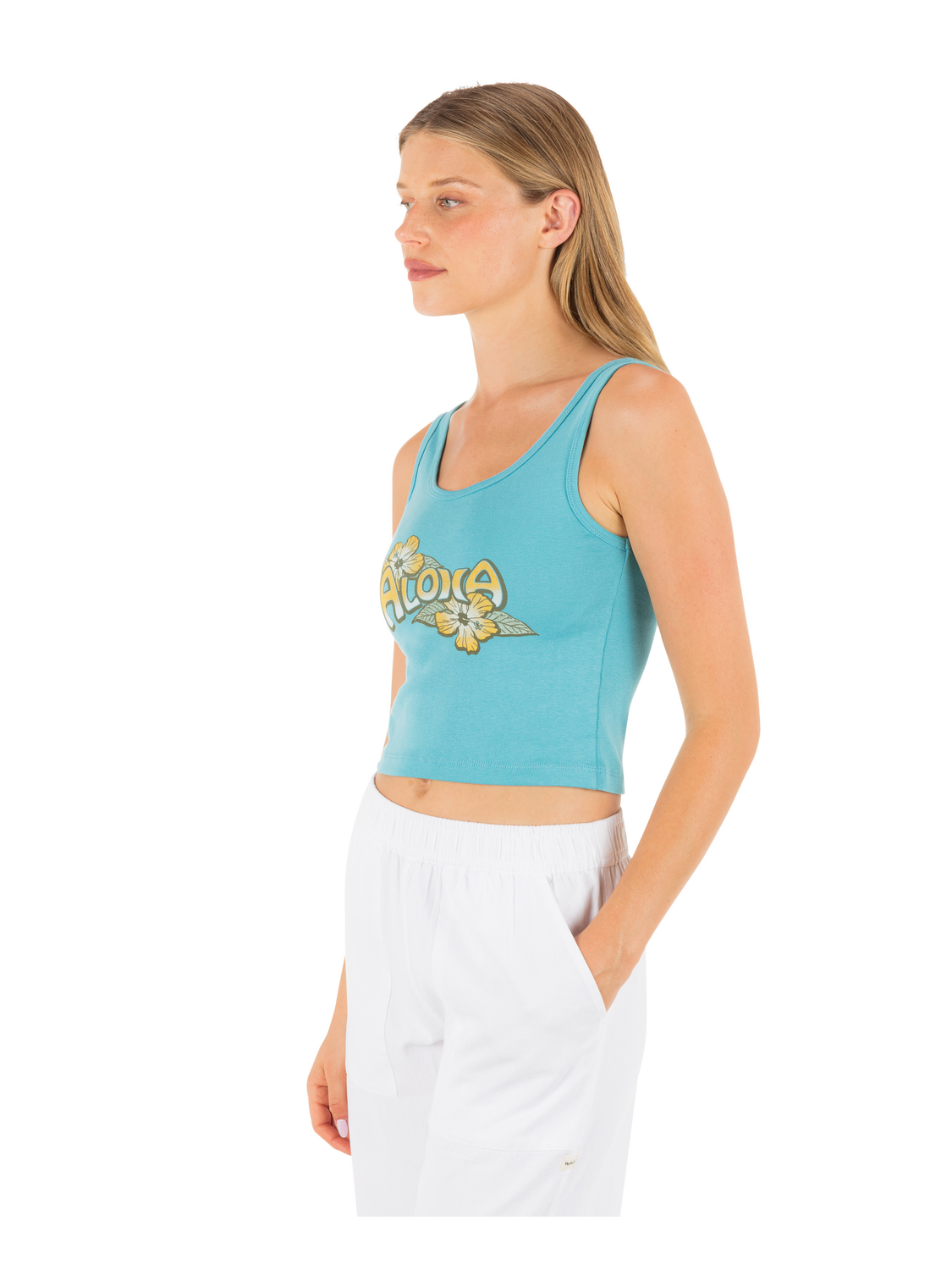 Aloha Scoop Crop Tank
