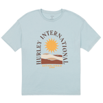 Light blue t-shirt with 'Hurley International' graphic on a white background