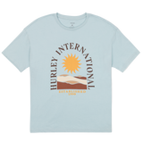 Light blue t-shirt with 'Hurley International' graphic on a white background