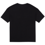 Black t-shirt on a white background