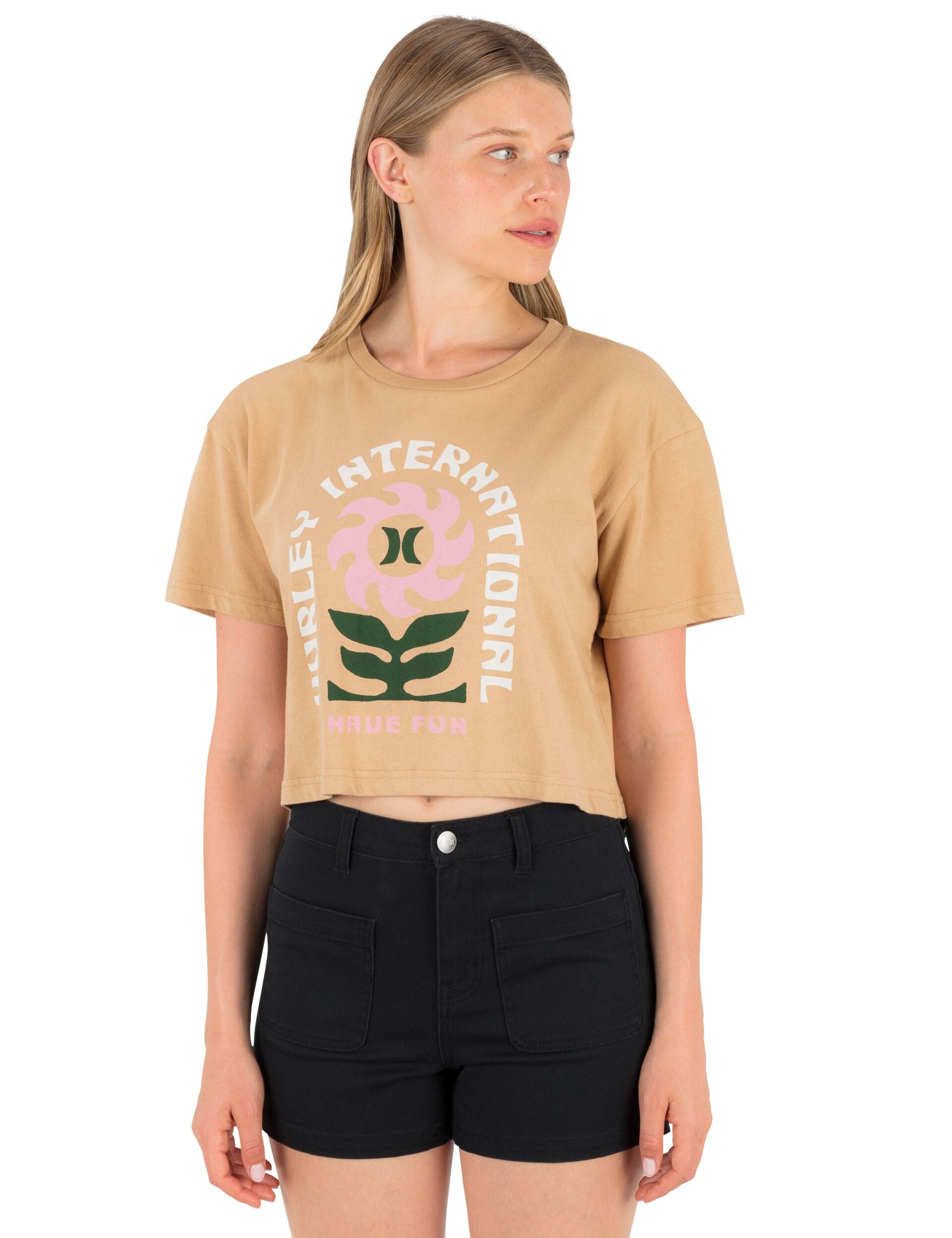 Blossom Boxy Crop Tee