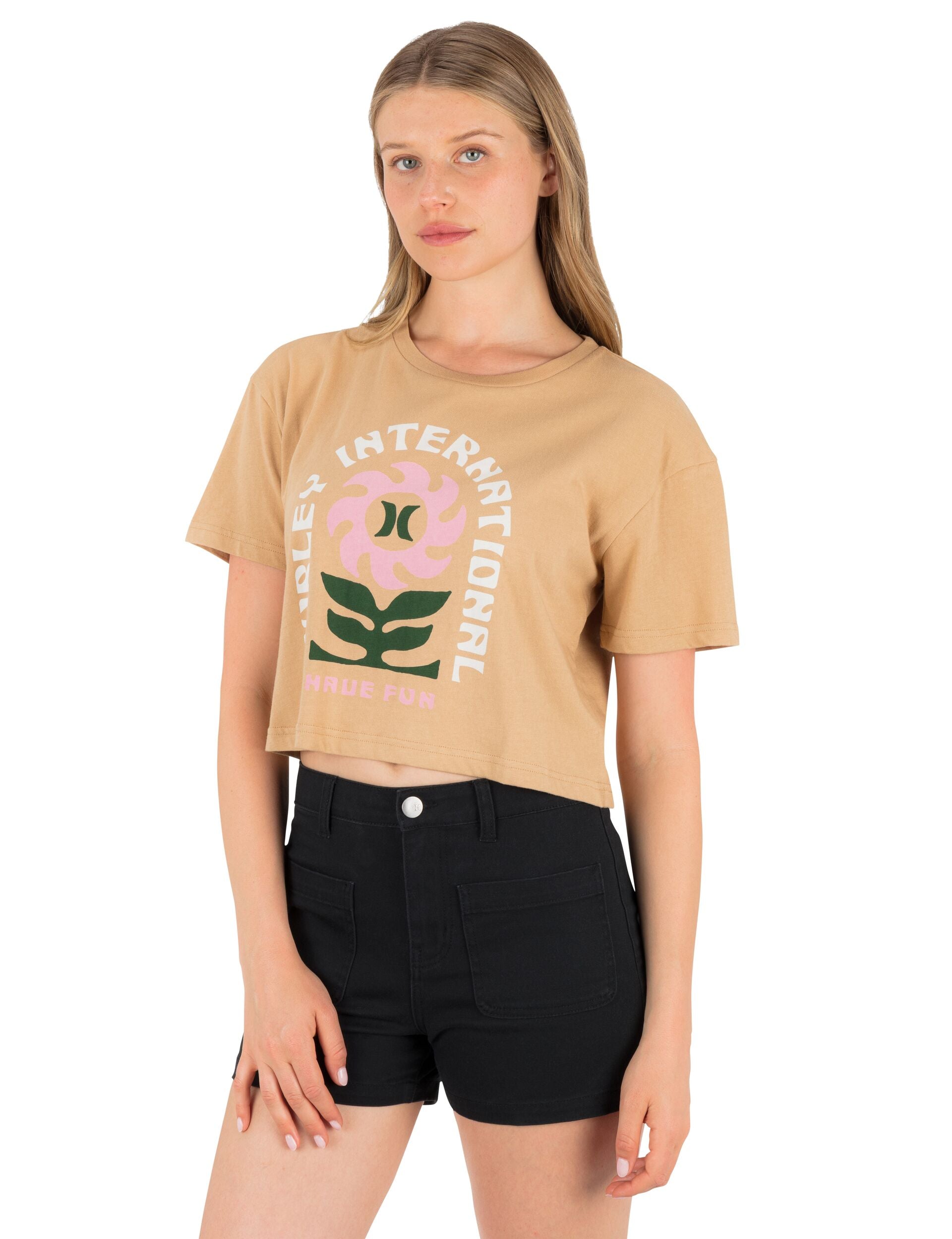 Blossom Boxy Crop Tee