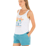 Palm Tree Auto Scoop Hem Tank