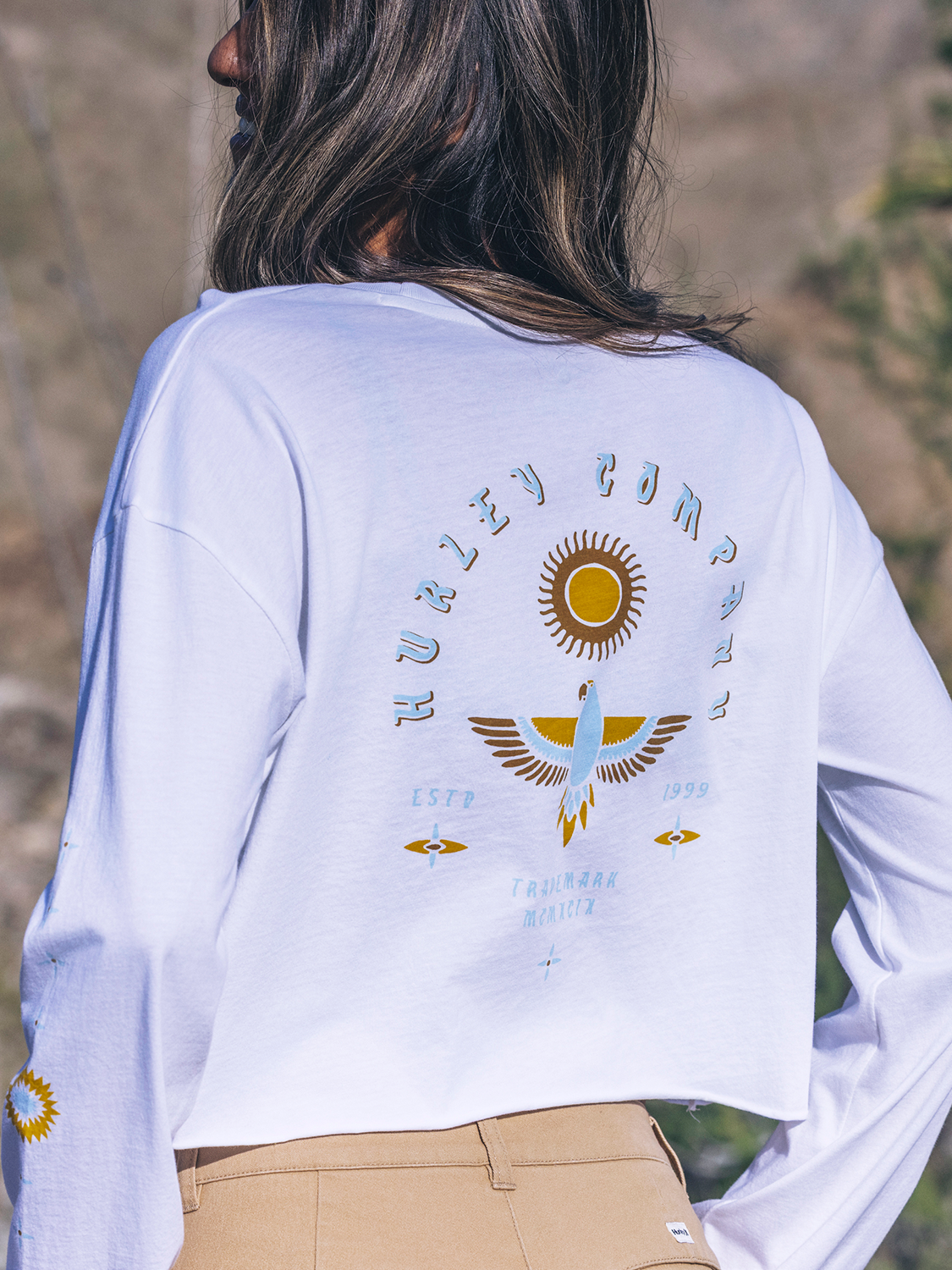 Eagles High Long Sleeve Crop Tee